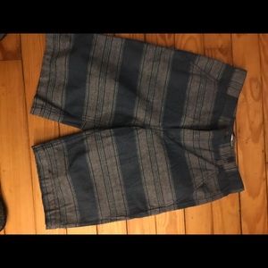 Blue and grey walking shorts